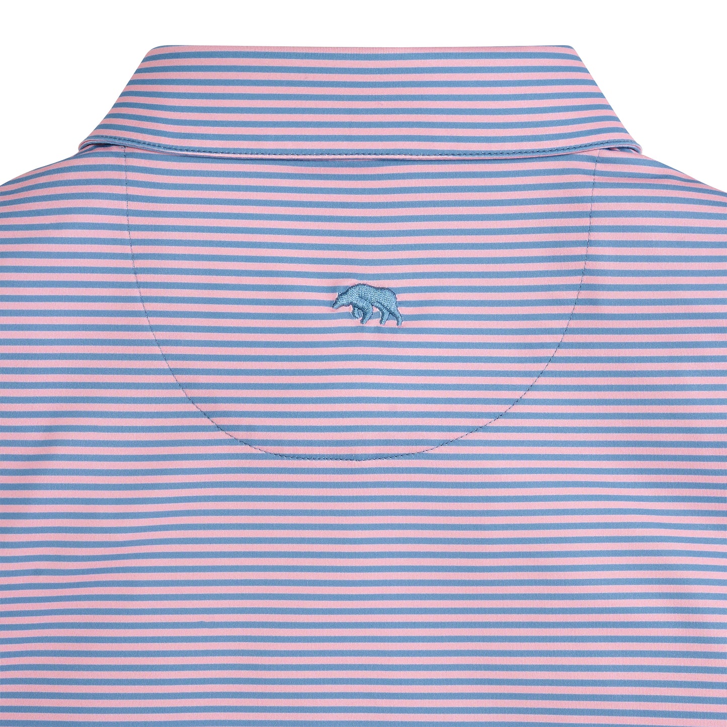 Echo Stripe Performance Polo - Powder Pink