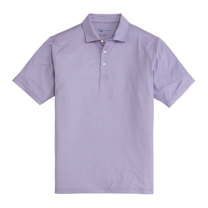 Echo Stripe Performance Polo - Powder Pink