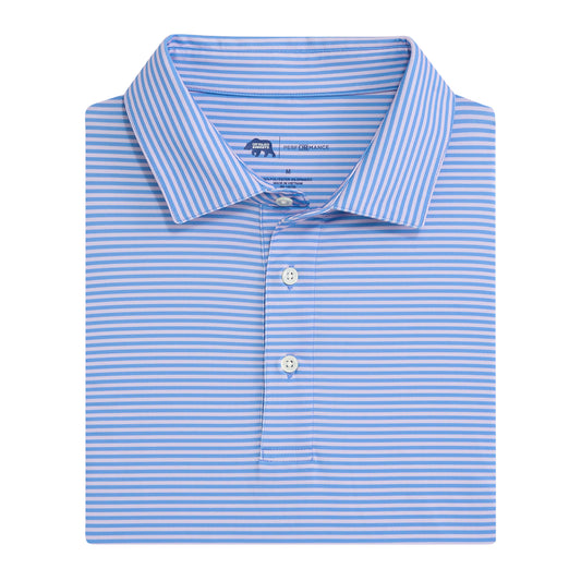 Echo Stripe Performance Polo - Heron