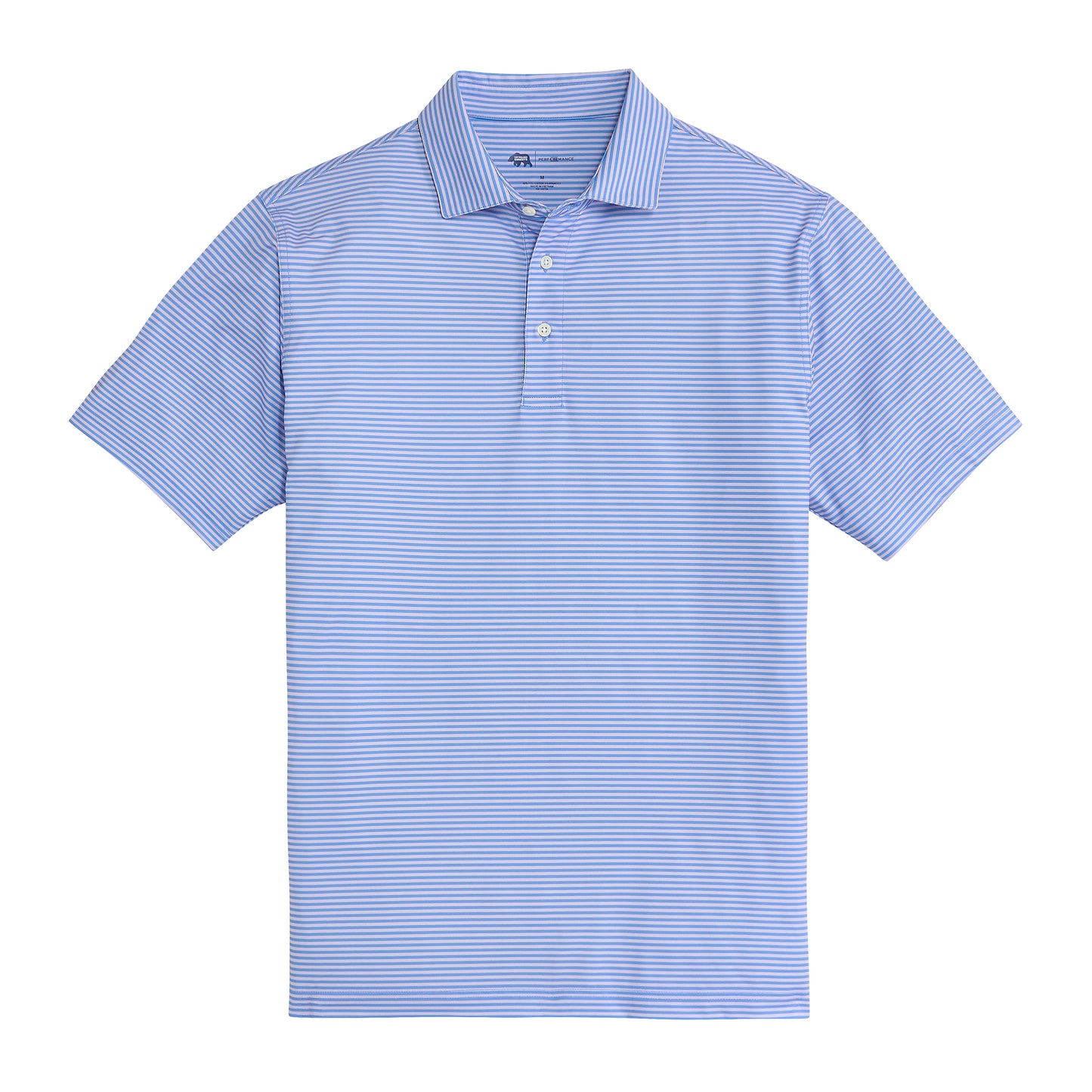 Echo Stripe Performance Polo - Heron