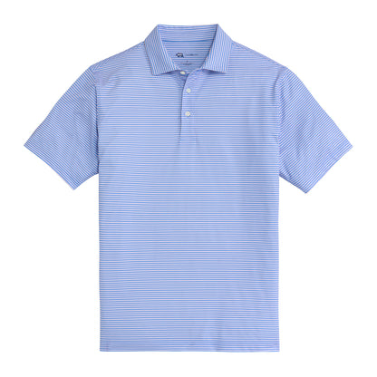 Echo Stripe Performance Polo - Heron