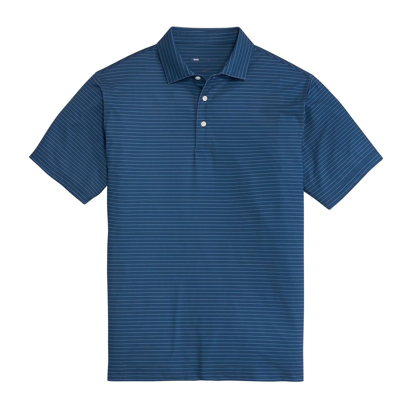 Atlantic Stripe Performance Polo - Ensign Blue