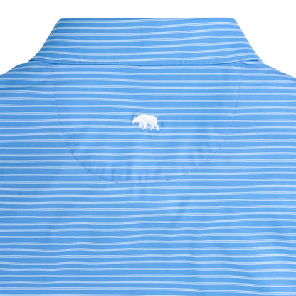 Wake Stripe Performance Polo - Azurine