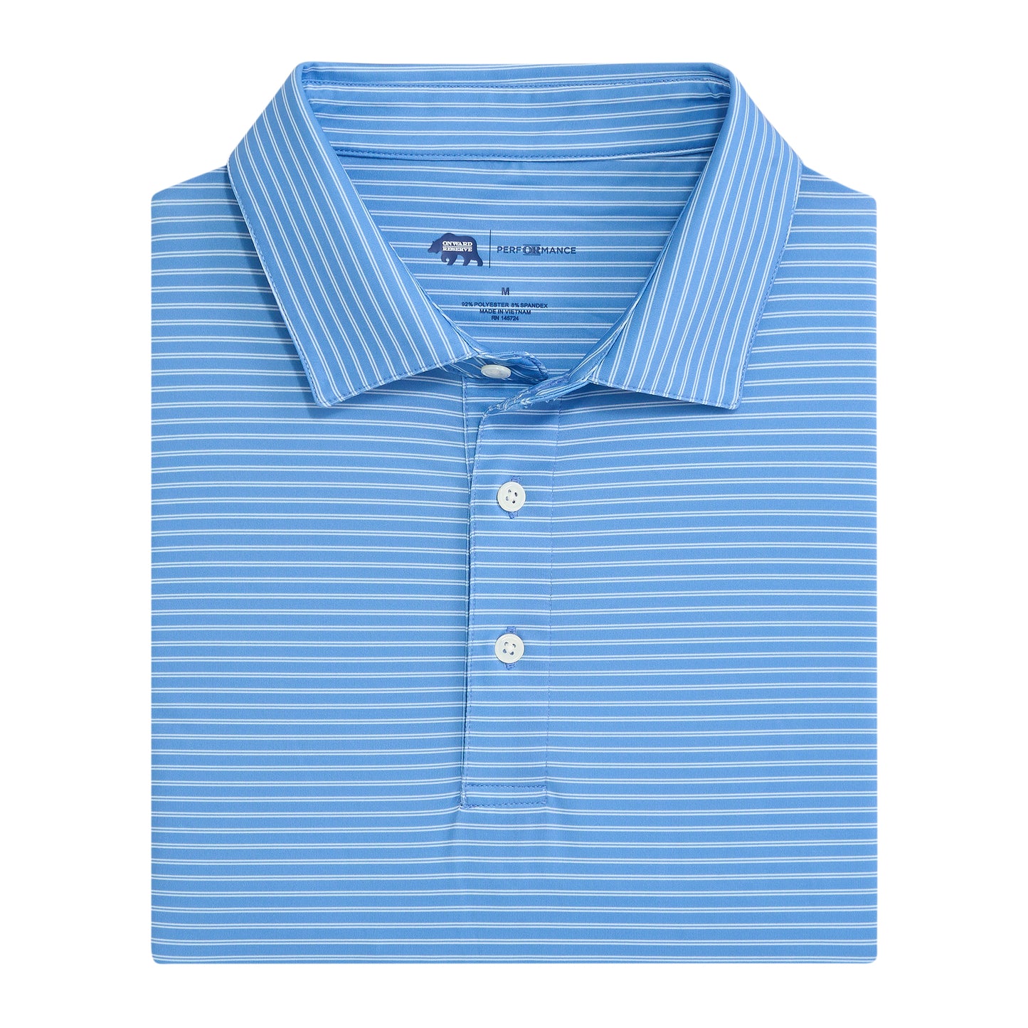 Wake Stripe Performance Polo - Azurine