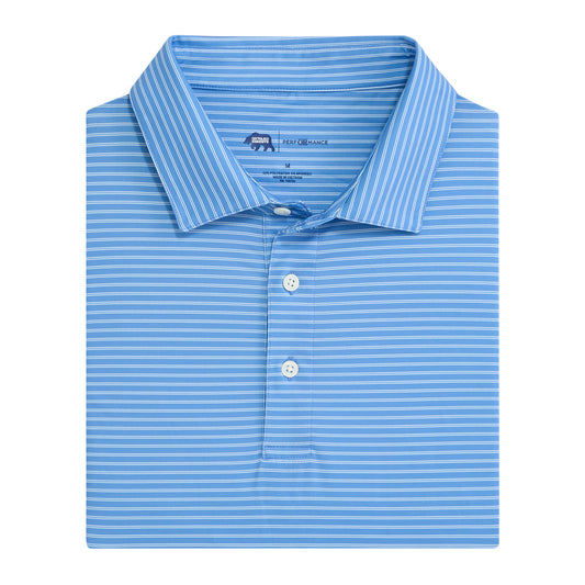 Wake Stripe Performance Polo - Azurine