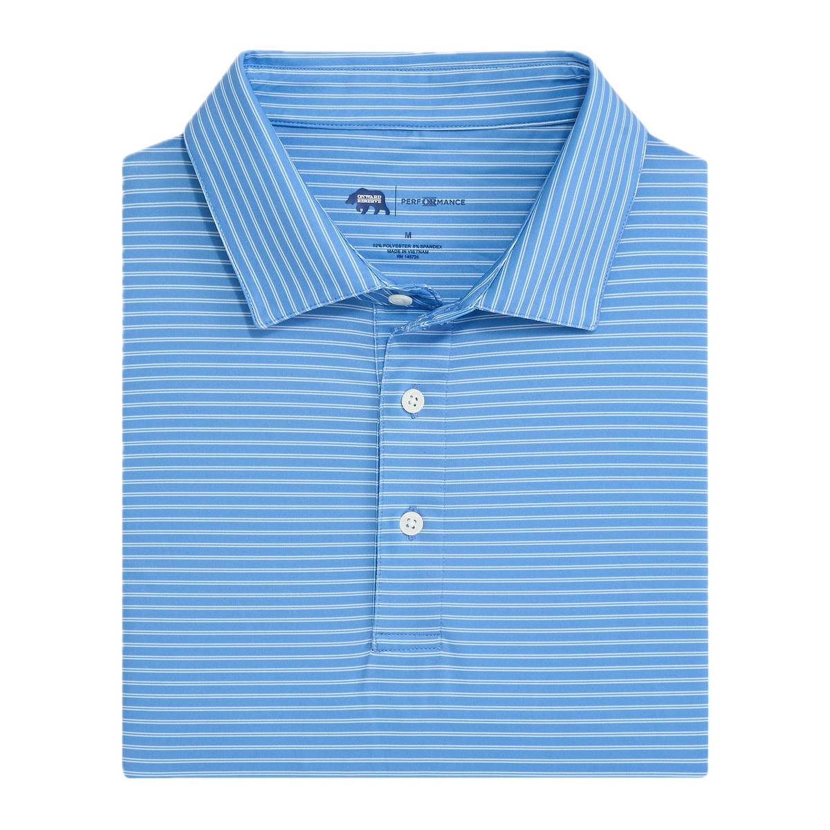 Wake Stripe Performance Polo - Azurine