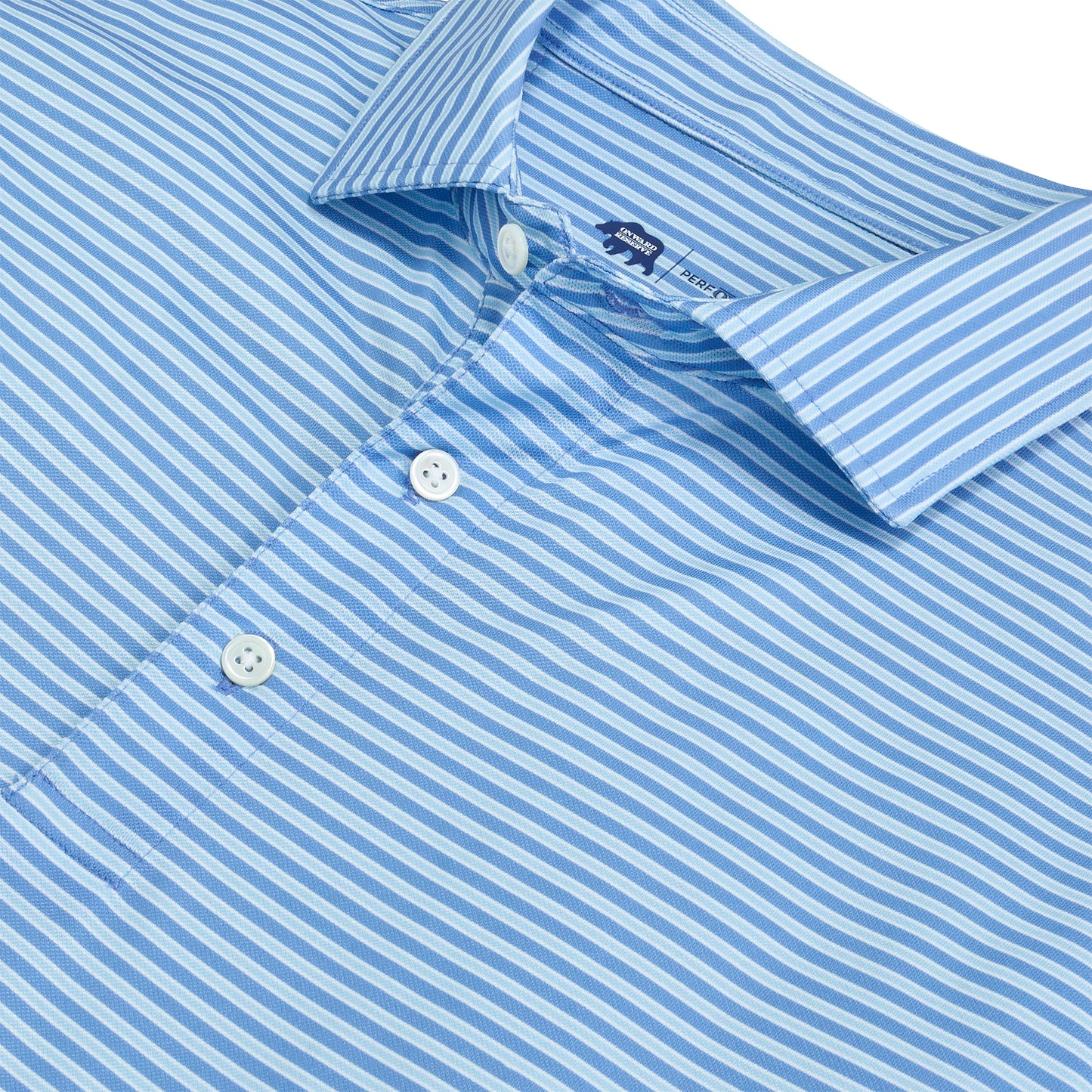 Trophy Stripe Performance Pique Polo - Dutch Canal