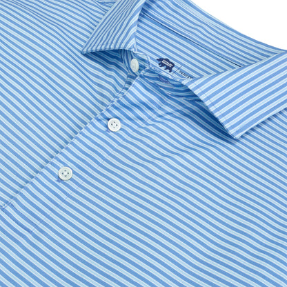 Trophy Stripe Performance Pique Polo - Dutch Canal