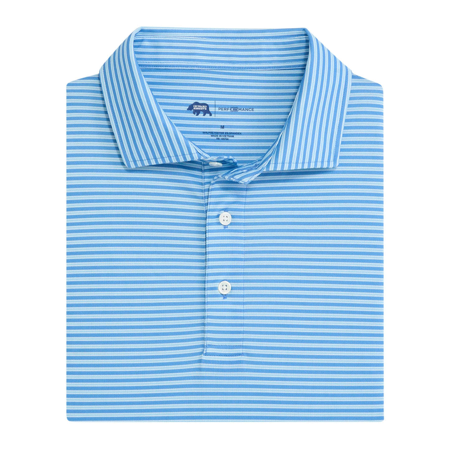 Trophy Stripe Performance Pique Polo - Dutch Canal