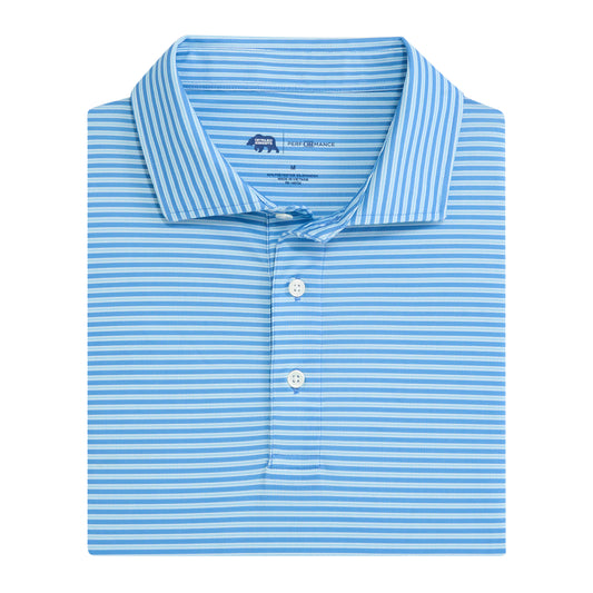 Trophy Stripe Performance Pique Polo - Dutch Canal