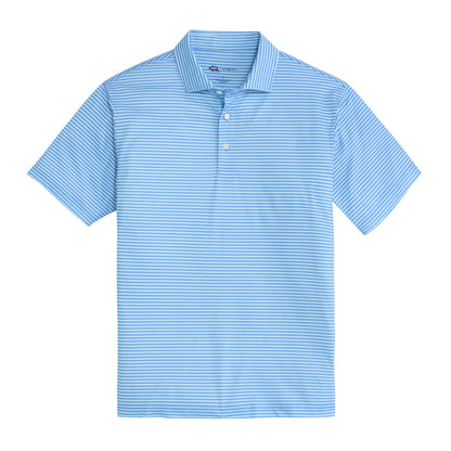 Trophy Stripe Performance Pique Polo - Dutch Canal