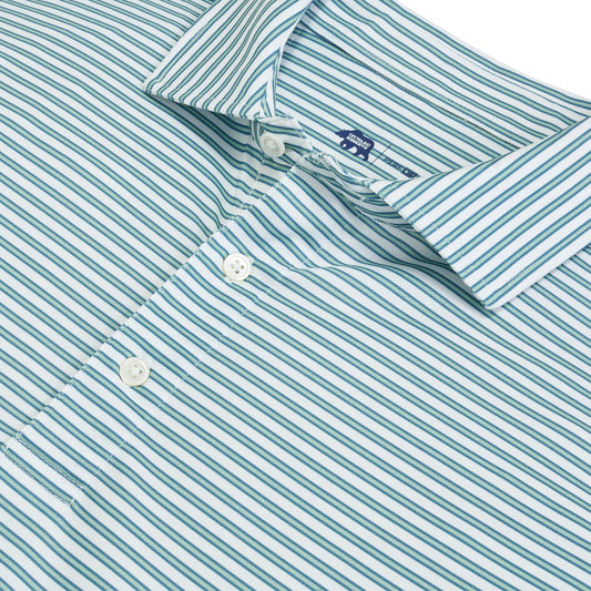 Guide Stripe Performance Pique Polo - Surf