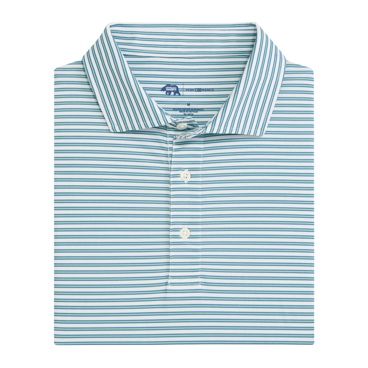 Guide Stripe Performance Pique Polo - Surf