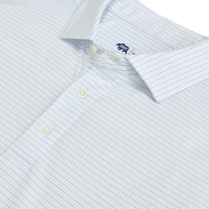 Tour Stripe Performance Pique Polo - Heron