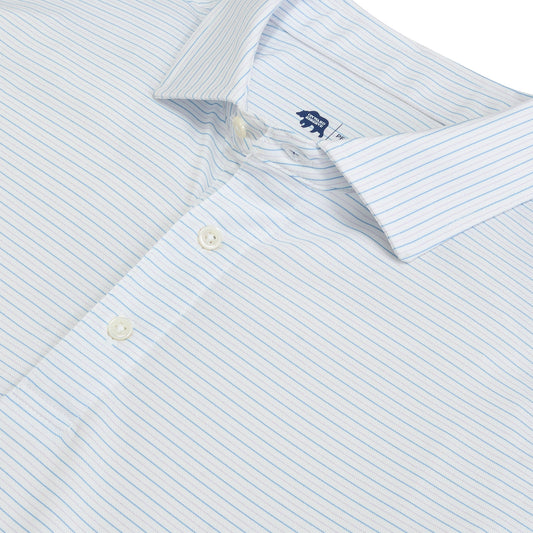 Tour Stripe Performance Pique Polo - Heron