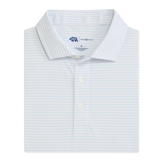 Tour Stripe Performance Pique Polo - Heron