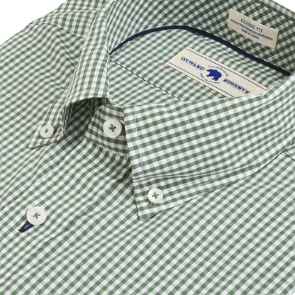 Montagu Classic Fit Quad Shirt - Duck Green