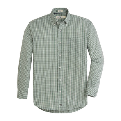 Montagu Classic Fit Quad Shirt - Duck Green
