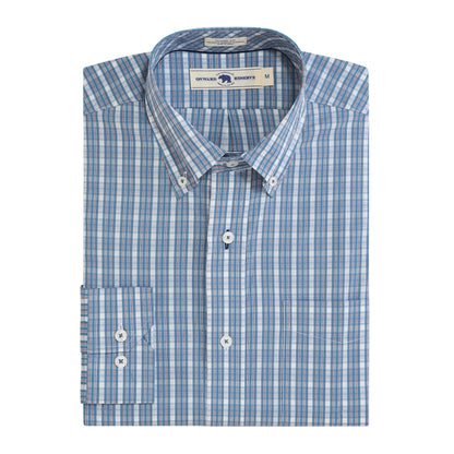Chalmers Classic Fit Quad Shirt - Captains Blue
