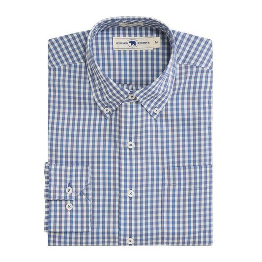 Gibbes Tailored Fit Brushed Performance Twill - Captains Blue