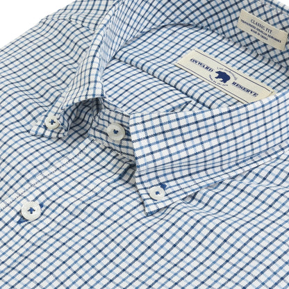 Calhoun Classic Fit Brushed Performance Twill - Ensign Blue