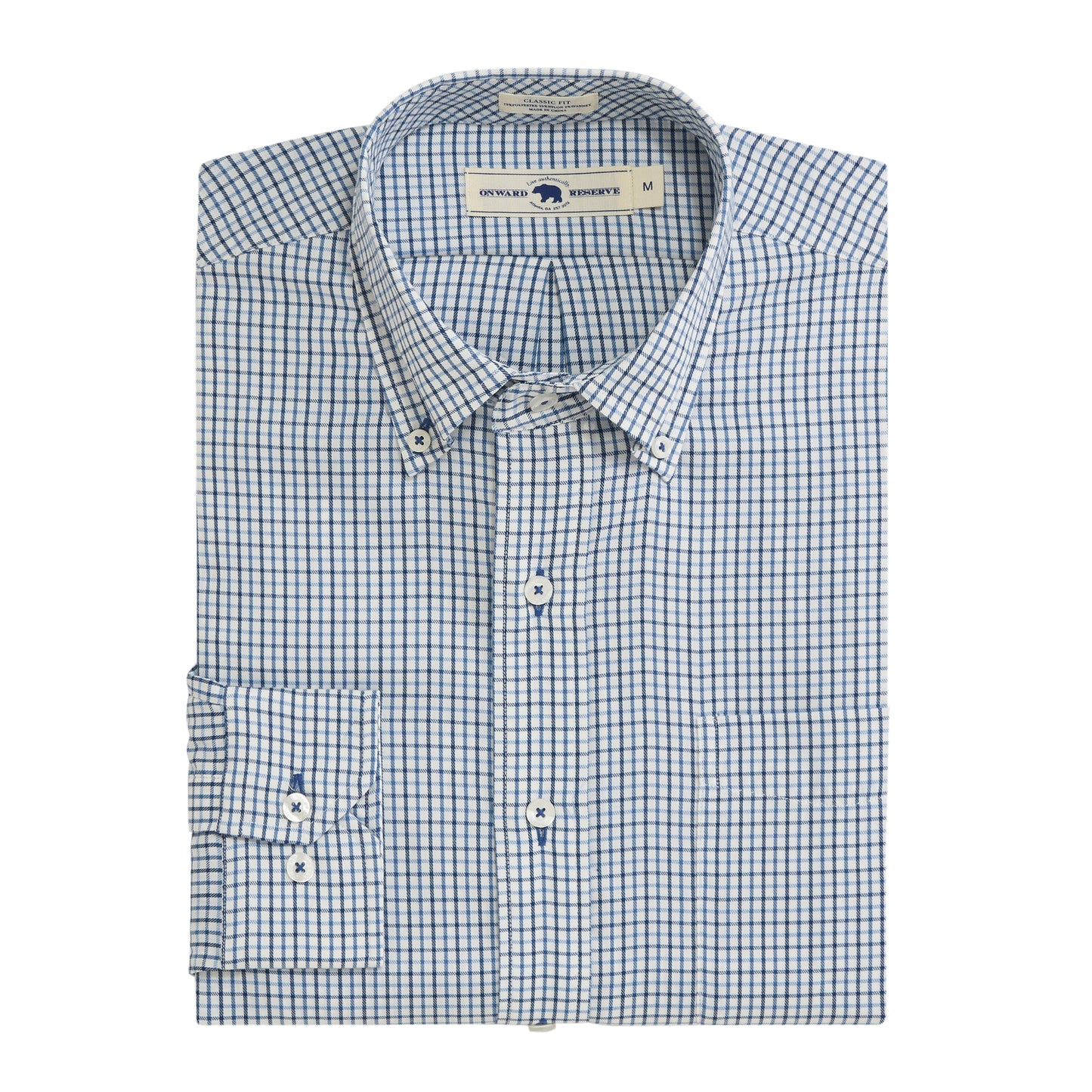 Calhoun Classic Fit Brushed Performance Twill - Ensign Blue