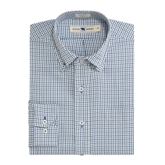 Calhoun Classic Fit Brushed Performance Twill - Ensign Blue