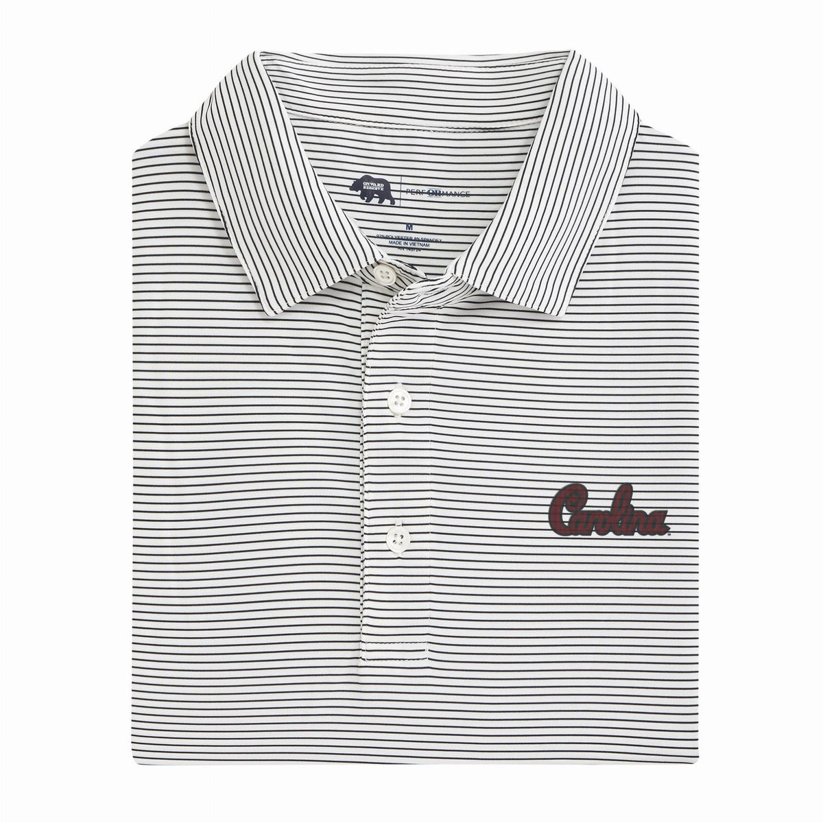 South Carolina Script Birdie Stripe Performance Polo - Crimson