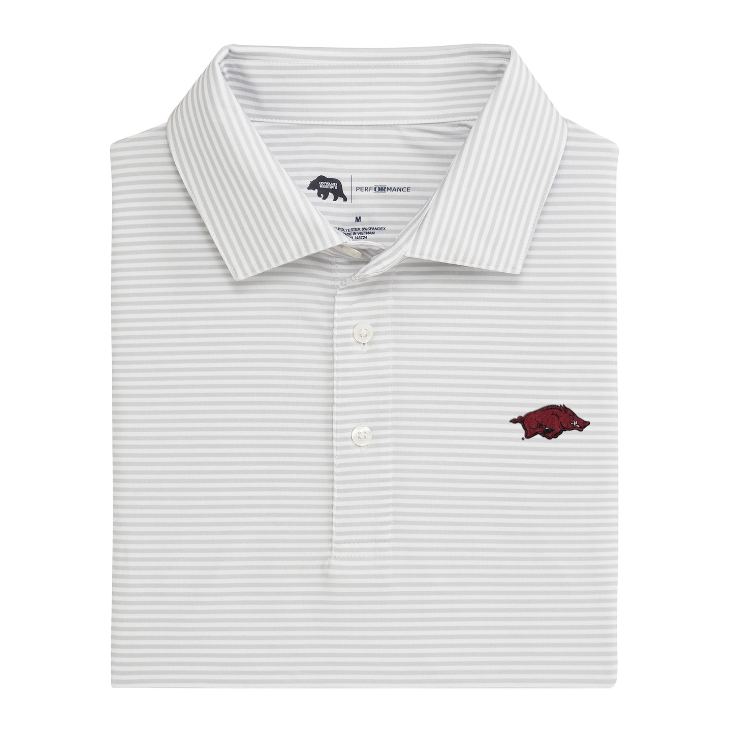 Arkansas Razorback Echo Stripe Performance Polo