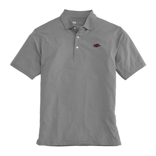 Arkansas Razorback Hairline Stripe Performance Polo - Nine Iron