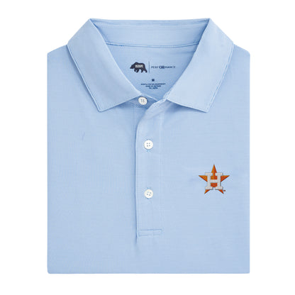 Houston Astros Hairline Stripe Performance Polo - Sky