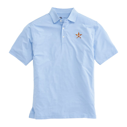 Houston Astros Hairline Stripe Performance Polo - Sky