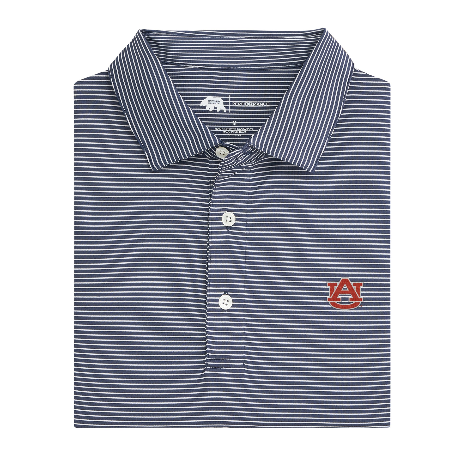 Auburn AU Birdie Stripe Performance Polo – Onward Reserve