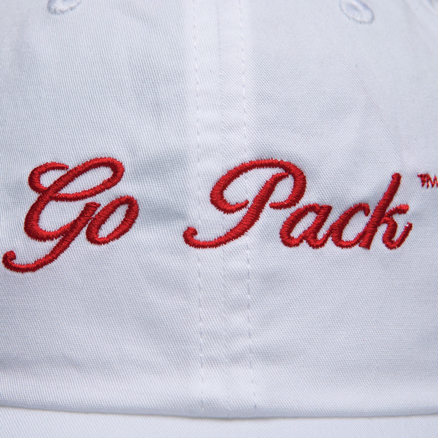 Go Pack Vintage Script Cotton Hat - White