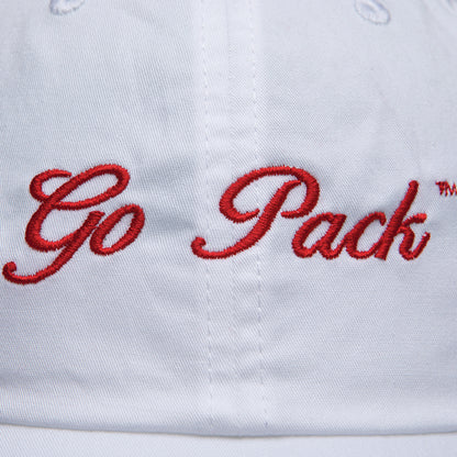 Go Pack Vintage Script Cotton Hat - White