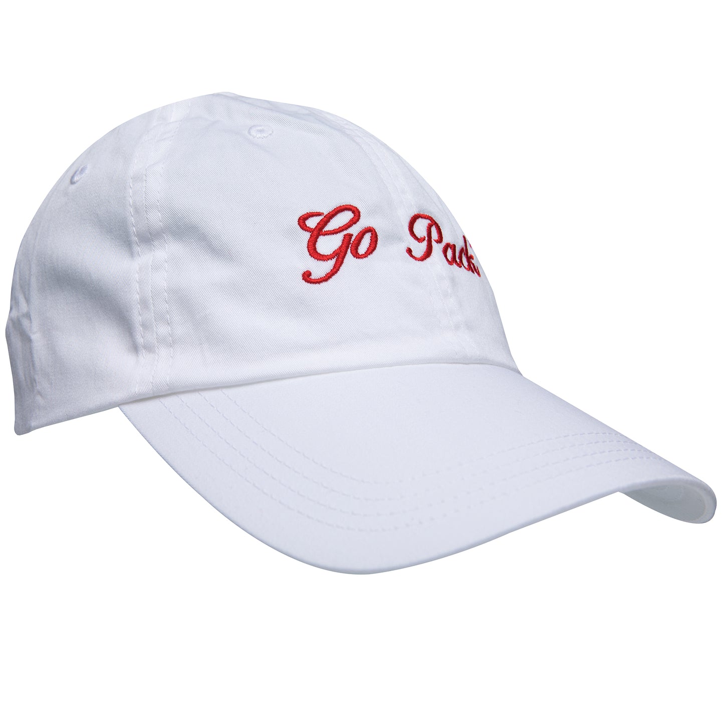 Go Pack Vintage Script Cotton Hat - White