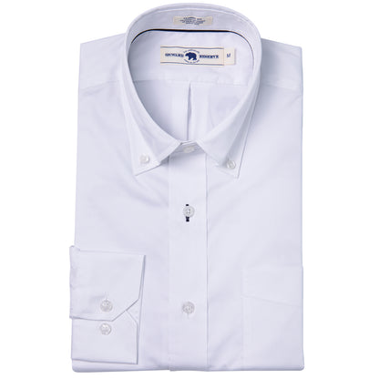 White Classic Fit Quad Woven