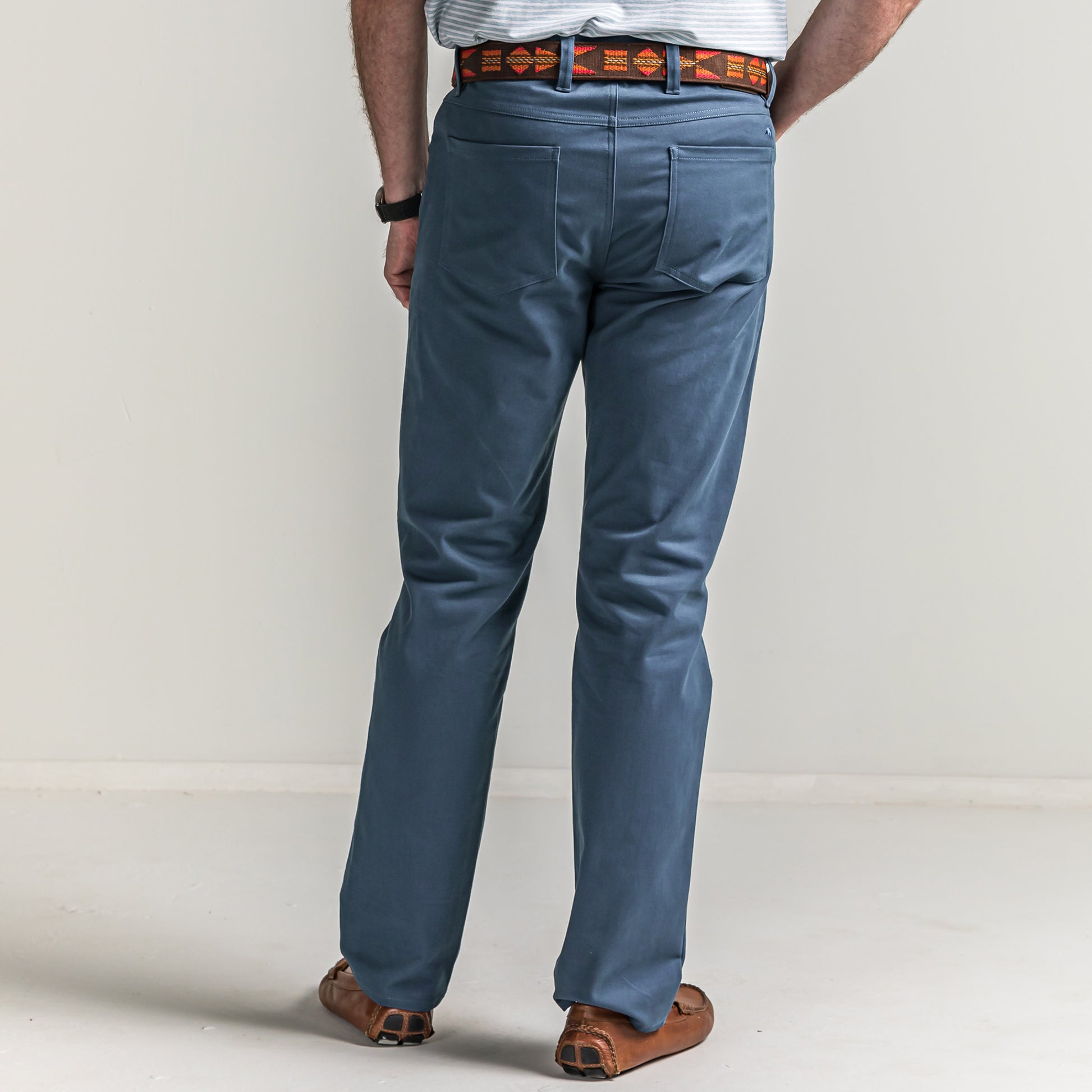 Five-Pocket Pants With Custom Detail On The Back