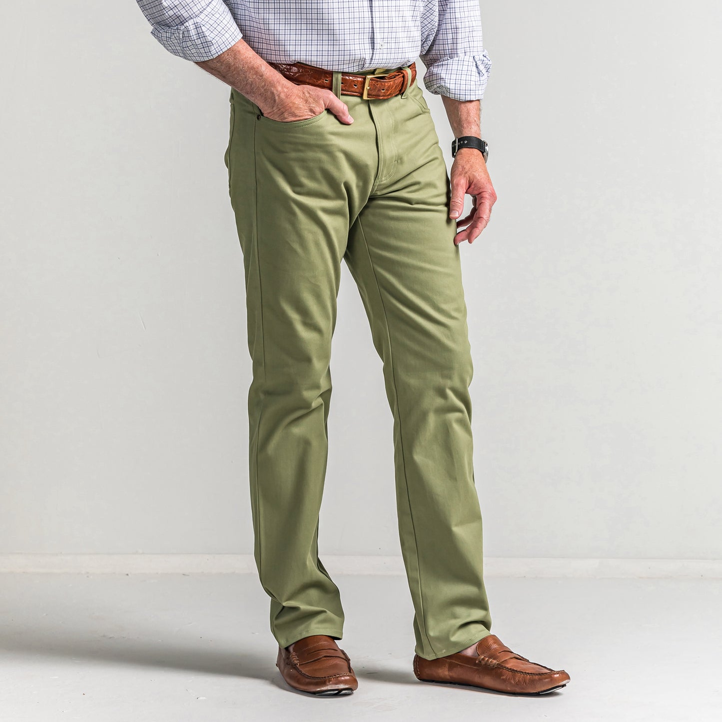 Classic Five Pocket Pant - Oil Green