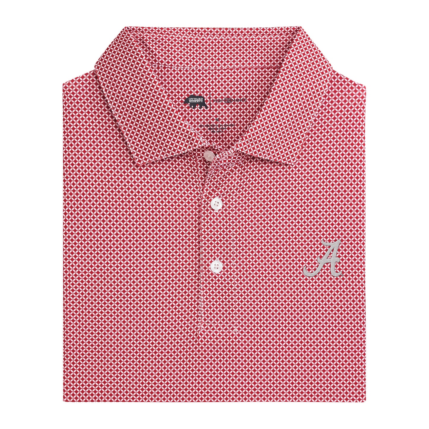 Alabama Scope Printed Performance Polo - Crimson