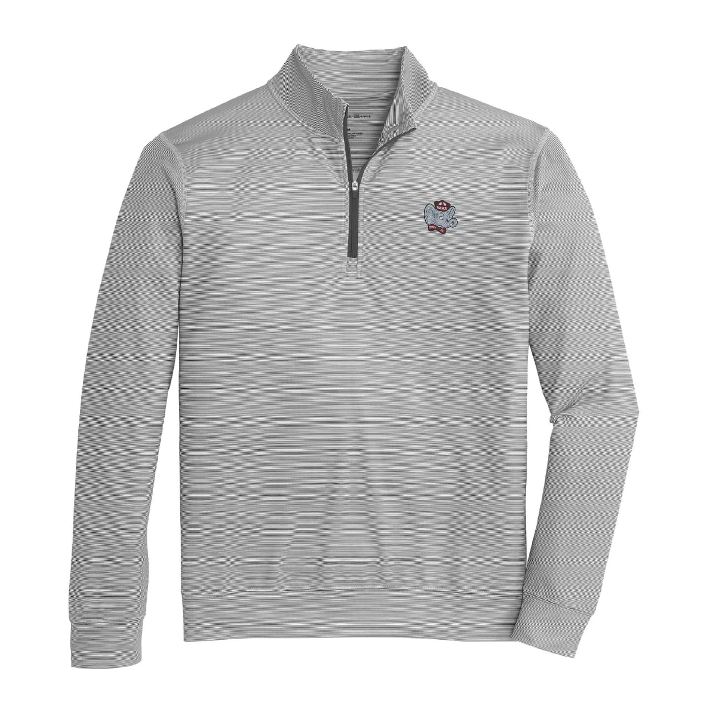 Big Al Hairline Stripe Printed Performace 1/4 Zip - Black