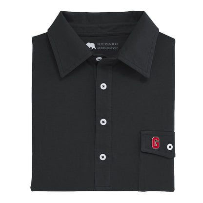 UGA Vintage G Old School Polo - Black