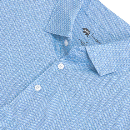 Bonnie Printed Performance Polo - Riviera