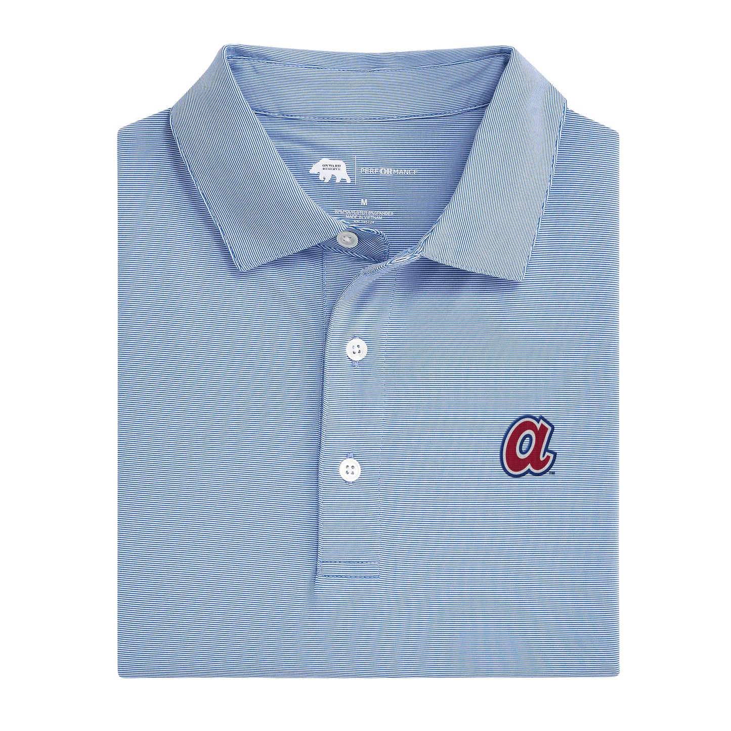 Atlanta Braves Cooperstown Hairline Stripe Performance Polo