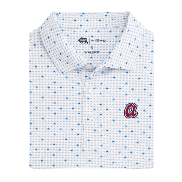 Atlanta Braves Cooperstown Prestwick Printed Performance Polo Sport Blue / XL