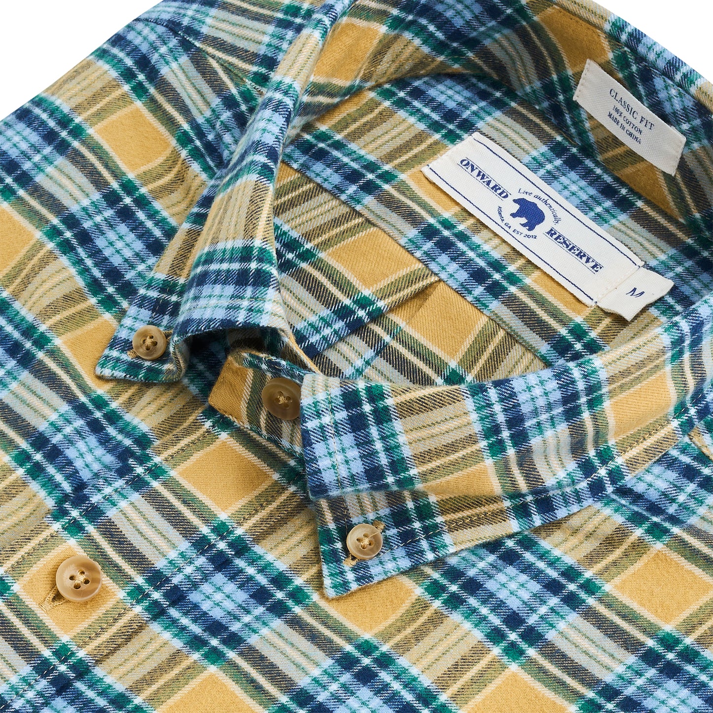 Moorelands Featherweight Flannel - Honey Mustard