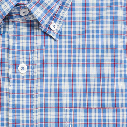 Applecross Classic Fit Performance Button Down - Blue Horizon