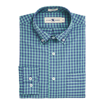 Moriston Classic Fit Performance Button Down - Vintage Green