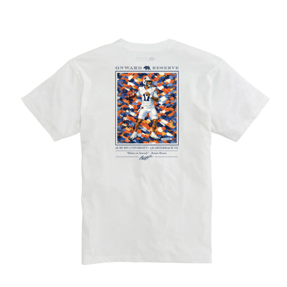 Auburn Byrum Brown Tee - White