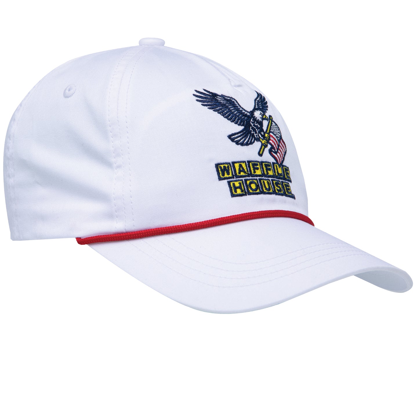 Waffle House USA Rope Hat - White Hat/Red Rope